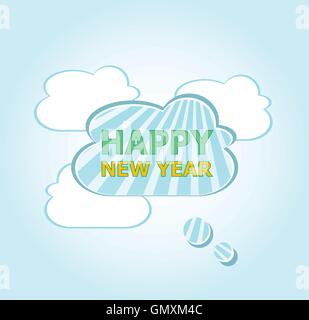 happy new year unique xmas design element. Great design element for congratulation cards, banners and flyers. Merry Christmas Stock Vector