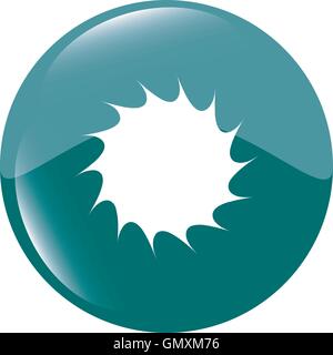 abstract sign on web icon, web button isolated on white vector illustration Stock Vector