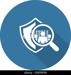 Safety Checking Icon. Flat Design. Stock Vector