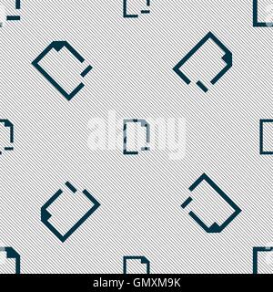 Remove Folder icon sign. Seamless pattern with geometric texture