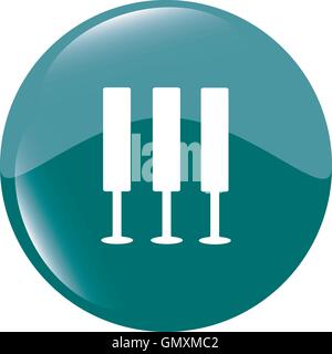 modern glossy icon depicting a traffic light icon isolated on white vector illustration Stock Vector