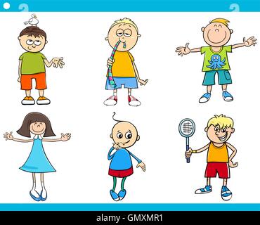 kids cartoon characters set Stock Vector Image & Art - Alamy