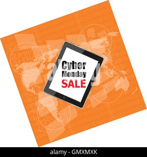 Cyber monday sale. Super sale banner design. Cyber monday discounts. Vector illustration Stock Vector