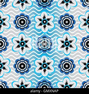 Seamless White Floral Pattern Stock Vector