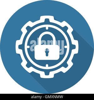 Protection Target Icon. Flat Design. Stock Vector