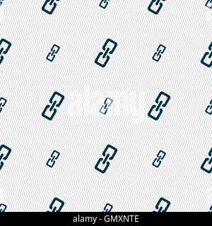 link icon sign. Seamless pattern with geometric texture. Vector Stock Vector