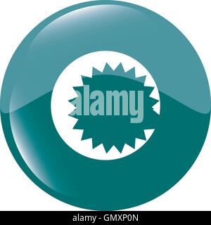 abstract sign on web icon, web button isolated on white vector illustration Stock Vector