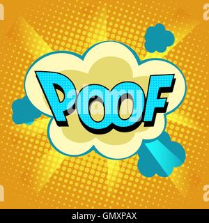 poof comic bubble retro text Stock Vector
