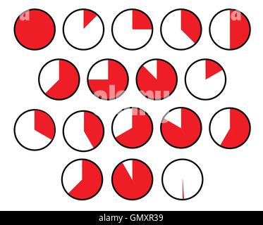Pie Chart Sections Stock Vector