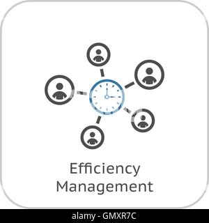Efficiency Management Icon. Flat Design. Stock Vector