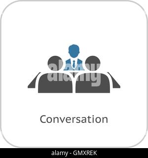 Conversation Icon. Flat Design. Stock Vector