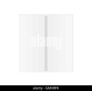 white blank spiral paper book Stock Vector