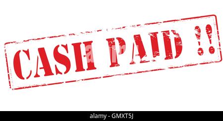Cash paid Stock Vector