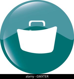briefcase web icon isolated on white background vector illustration Stock Vector