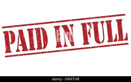 Paid in full stamp Stock Vector