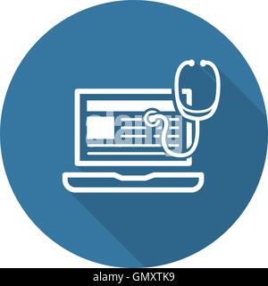 Medical Blog Icon. Flat Design. Stock Vector