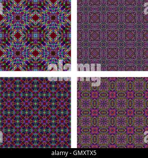 Colorful seamless mosaic glass set Stock Vector