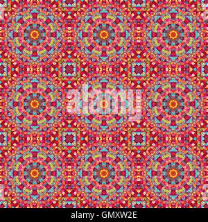 Ornamental seamless pattern. Abstract red geometrical vector Stock Vector