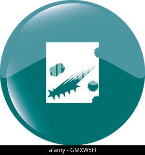 abstract sign on web icon, web button isolated on white vector illustration Stock Vector