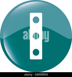 modern glossy web icon depicting a traffic light icon vector illustration Stock Vector