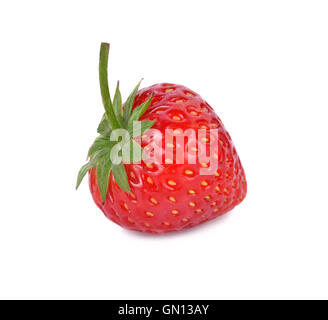 Ripe fresh red strawberry isolated on white background Stock Photo - Alamy