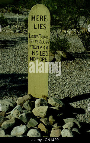 grave in boot hill cemetry tombstone brian mcguire Stock Photo