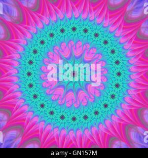 Abstract mandala fractal design background Stock Vector