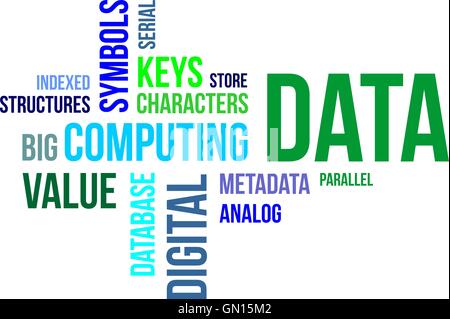 word cloud - data Stock Vector