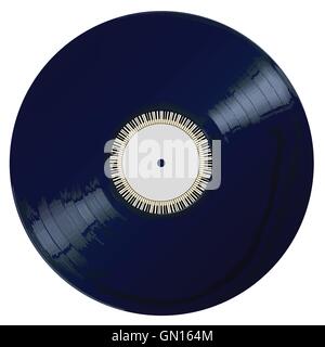 Vinyl Long Player With Keyboard Icon Stock Vector