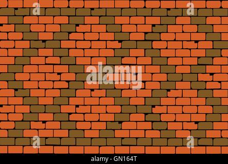 Old Brick Wall Rhombus Pattern Stock Vector