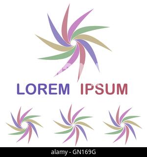 Colorful round logo design set Stock Vector