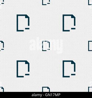 Remove Folder icon sign. Seamless pattern with geometric texture. Vector Stock Vector