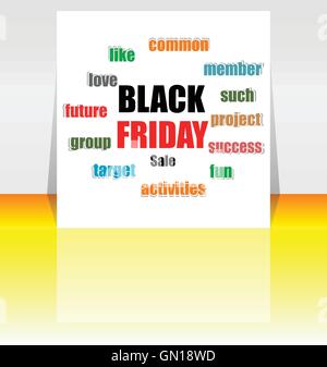 Black Friday sale inscription design template. Black Friday banner. Vector illustration Stock Vector