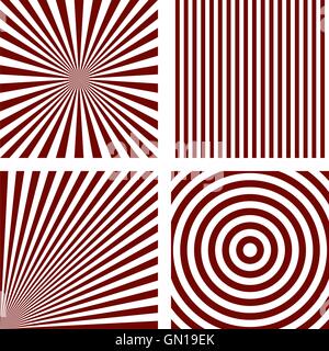 Simple purple striped pattern background set Stock Vector