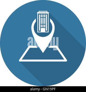 Location Icon. Flat Design. Stock Vector