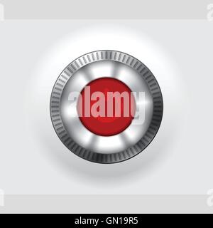 Power button with lcd display Stock Vector