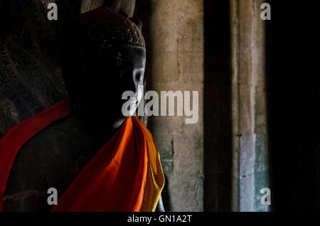 buddha statue in angkor wat landmark famous buddhist temples in siem reap cambodia asia Stock Photo