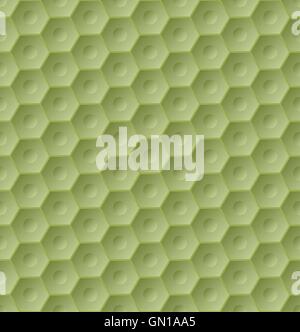 Seamless green hexagon pattern Stock Vector