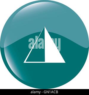 abstract triangle web buttons, web icon isolated on white vector illustration Stock Vector