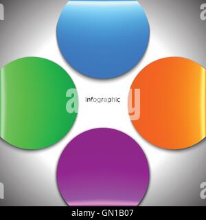 Four circle infographic Stock Vector
