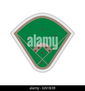 A field for Baseball, vector illustration. Stock Vector