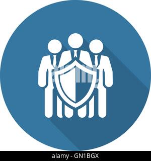 Business Security Icon. Flat Design. Stock Vector