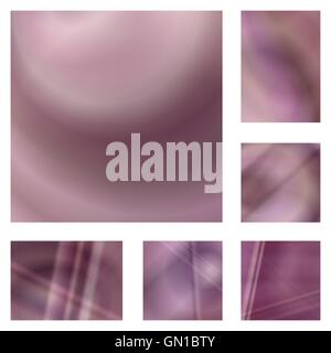 Mauve gradient abstract background design set Stock Vector