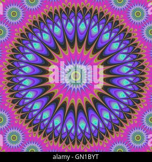 Abstract oriental star fractal design background vector Stock Vector