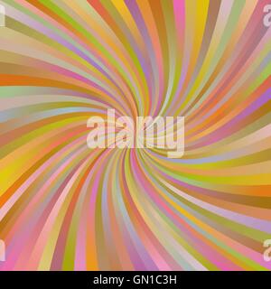 Orange abstract multicolor spiral ray background Stock Vector