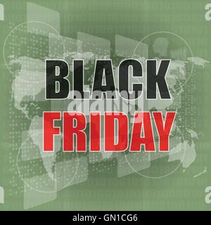 Business man with the text Black Friday in a concept image Stock Vector