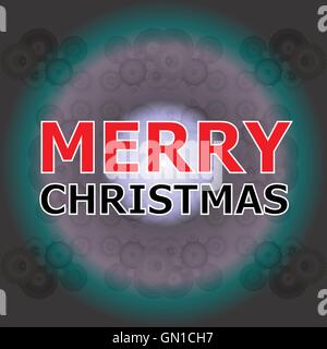 Merry Christmas vintage frame. Vector Vintage Christmas Card. Grunge effects Stock Vector