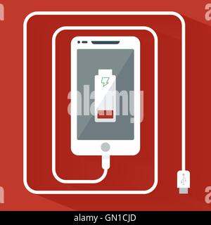 Phone Charging Icon Stock Vector