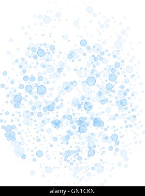 Abstract blue bubbles background Stock Vector