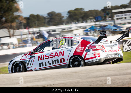 MELBOURNE, WINTON/AUSTRALIA, 22 MAY , 2016: Virgin Australia Supercars Championship  - Michael Caruso (Nissan Motorsport) during Stock Photo